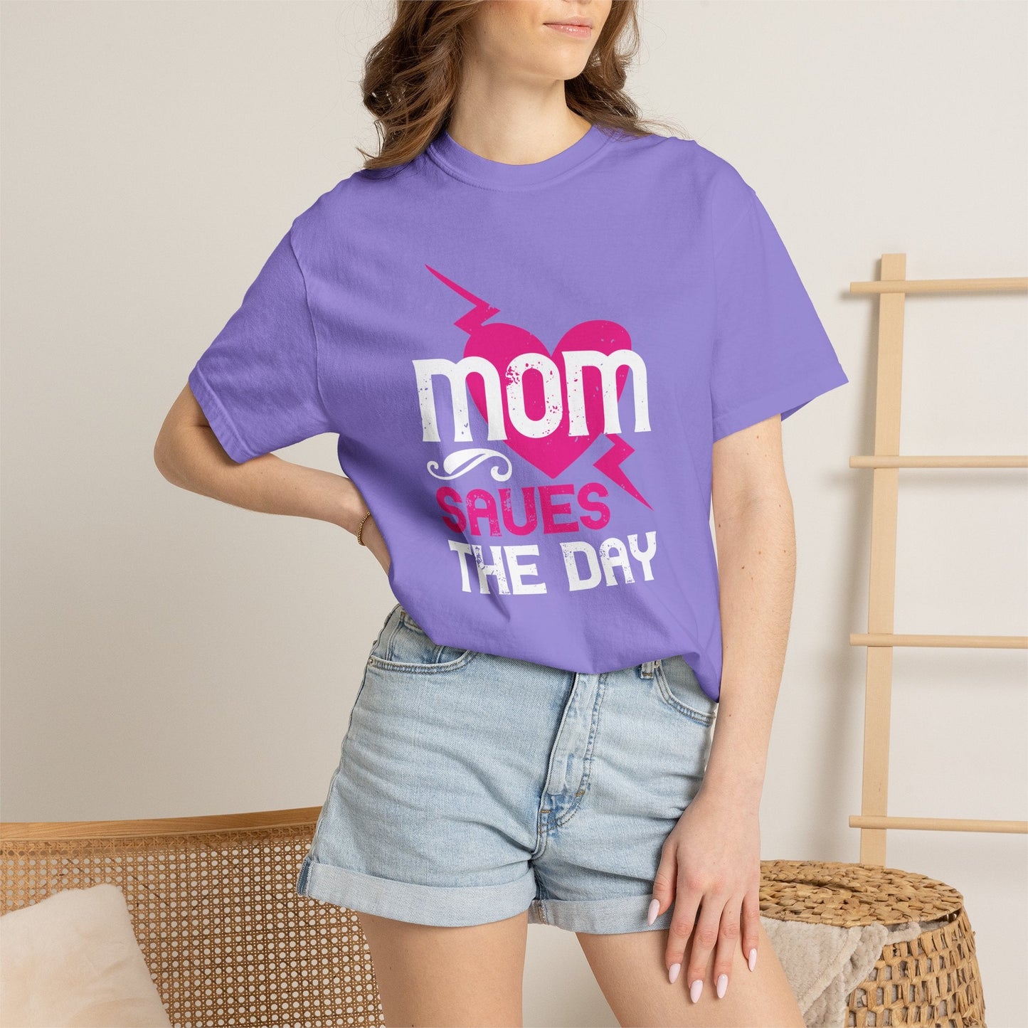Mom T-shirt Mother Day Mama Tee Unisex Comfort Colors Garment-Dyed Cotton h80