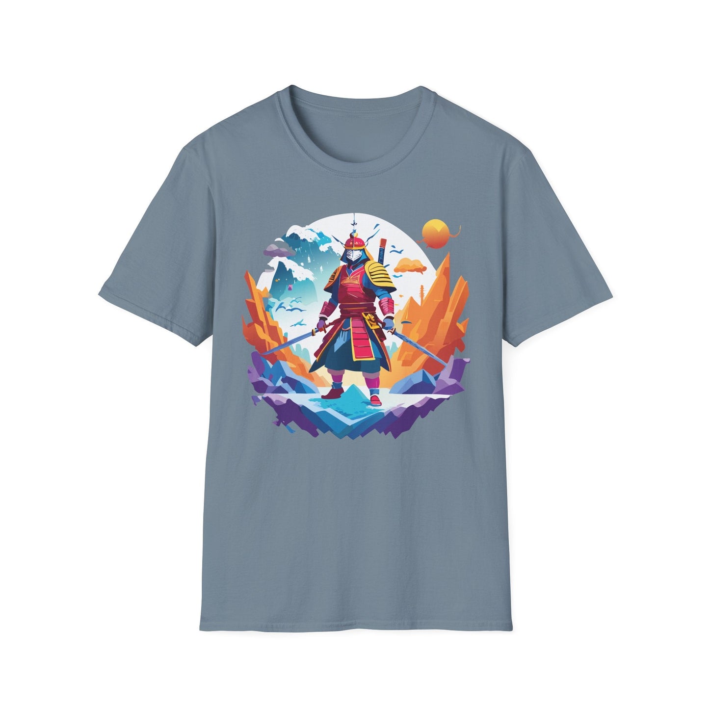 Samurai Shirt Unisex Short Sleeve T Shirt Gildan Softstyle 64000 100 Percent Ring Spun Cotton Tee