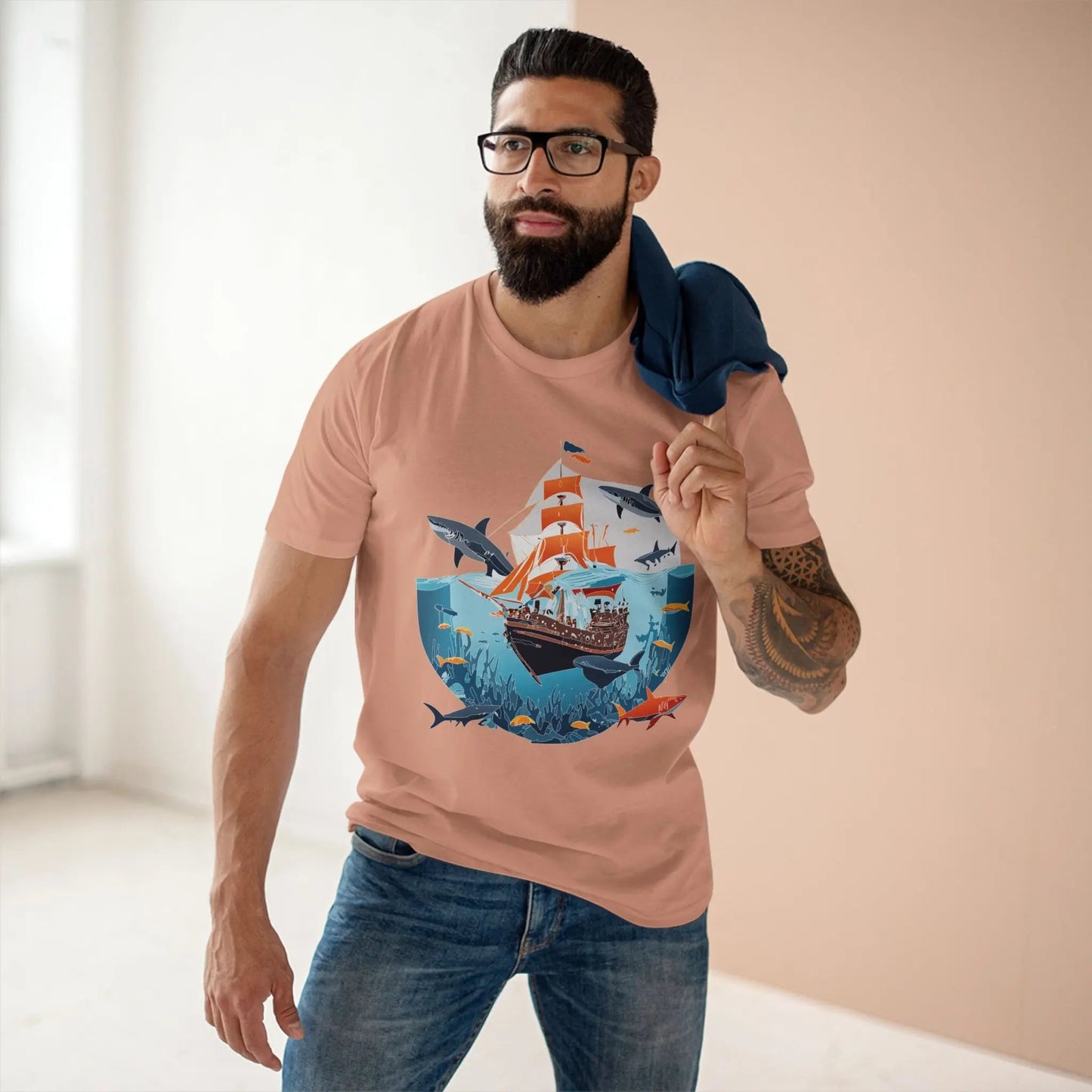 Ocean Coast Graphic Unisex 100 Cotton Staple Tee 23