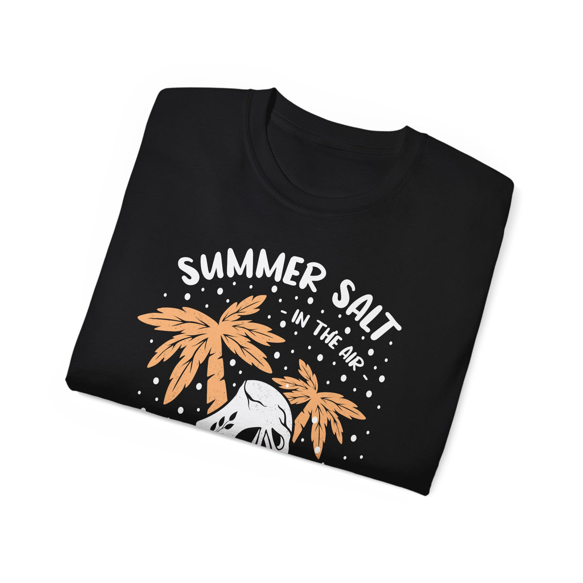 Summer Salt Skull Tee | Palm Trees Beach Vibes Graphic Shirt