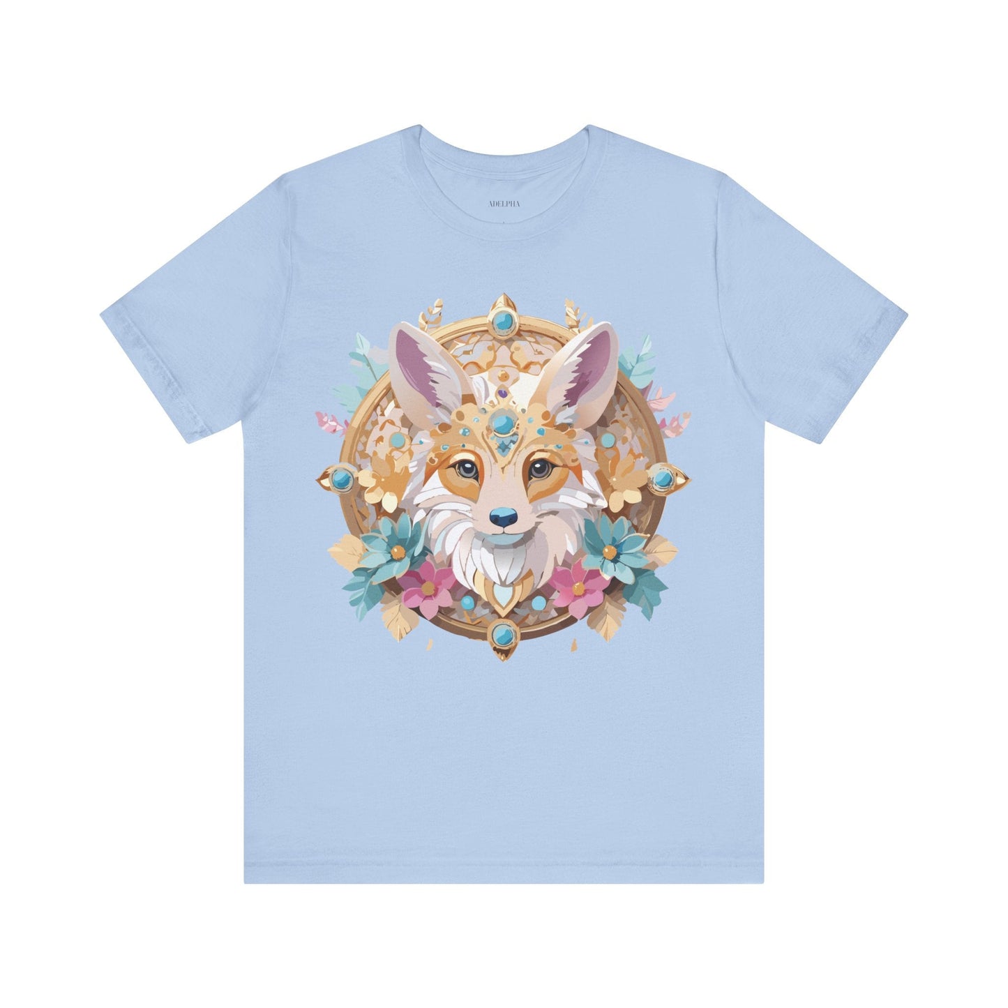 Adelpha Medallion Graphic Tee Unisex Short Sleeve Vintage Inspired Art Design Shirt