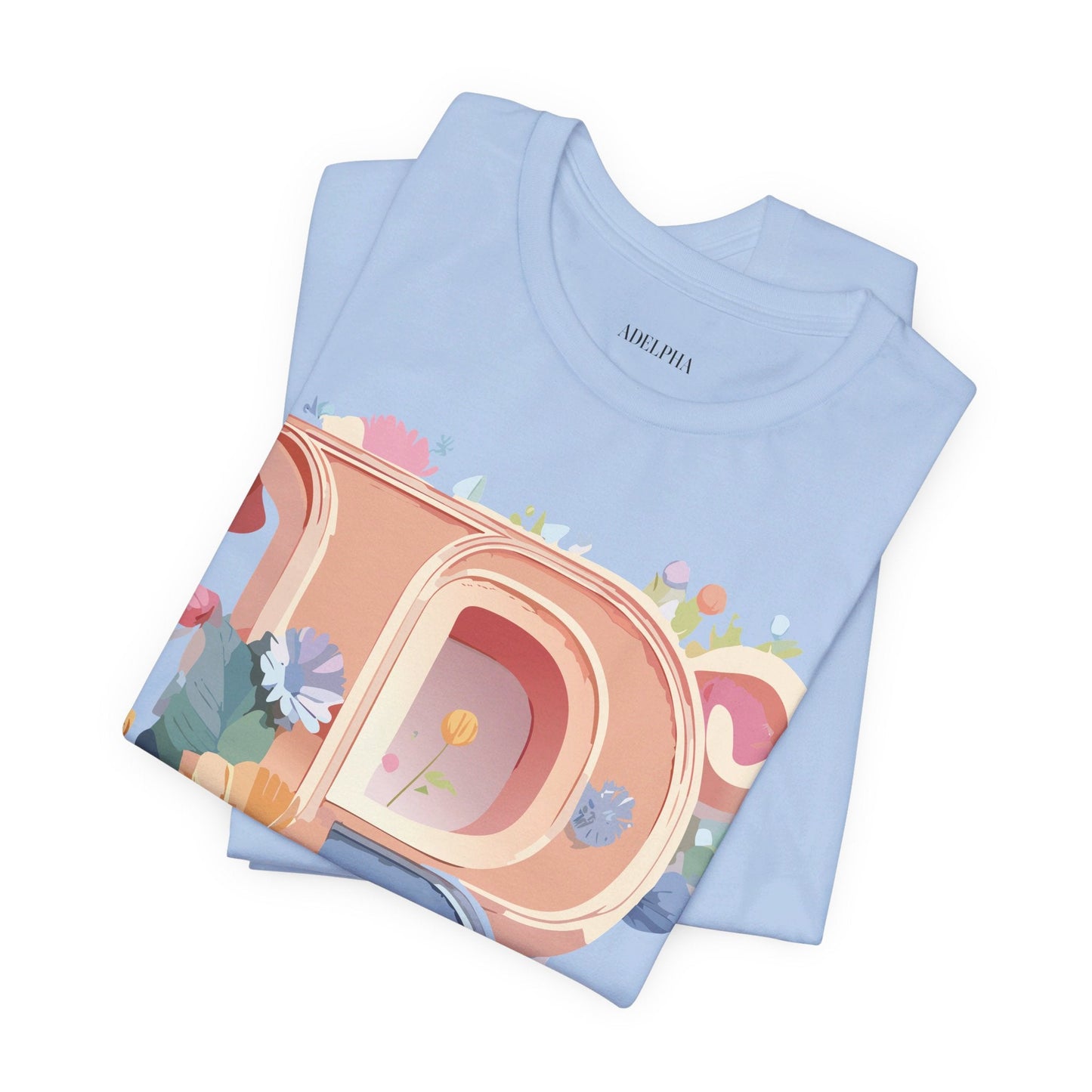 Letter R Shirt Graphic Tee Unisex Short Sleeve By Adelpha Vintage Art Design Tee