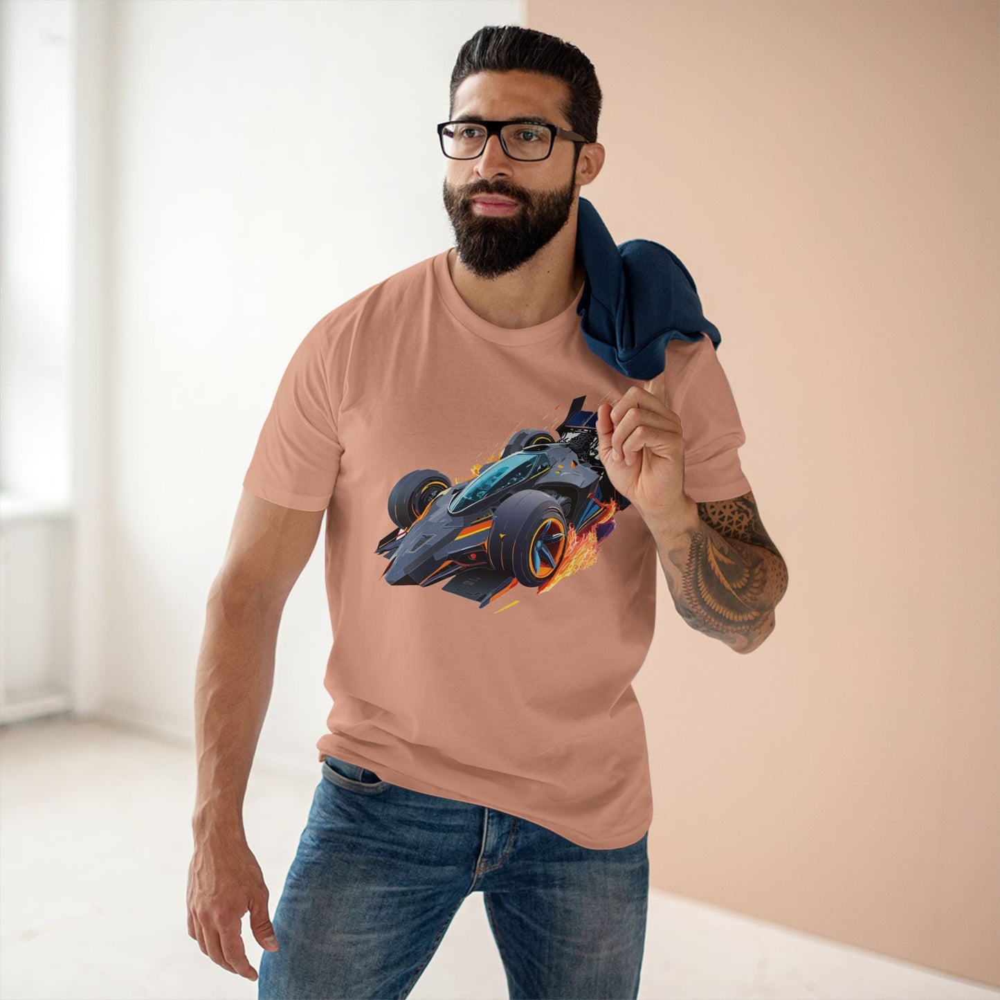 Car Graphic Unisex 100 Cotton Staple Tee 13