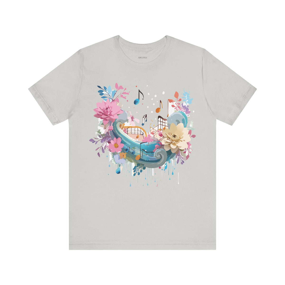 Music Graphic Unisex Cotton Bella+Canvas Tee with Art Design m172