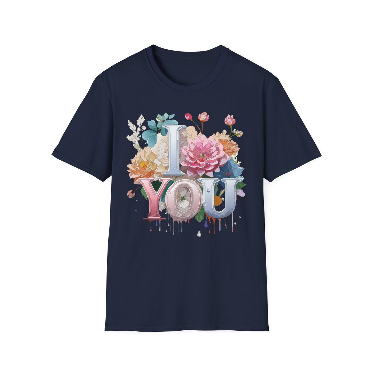 Floral "I Love You" Tee | Floral Lettering T-Shirt