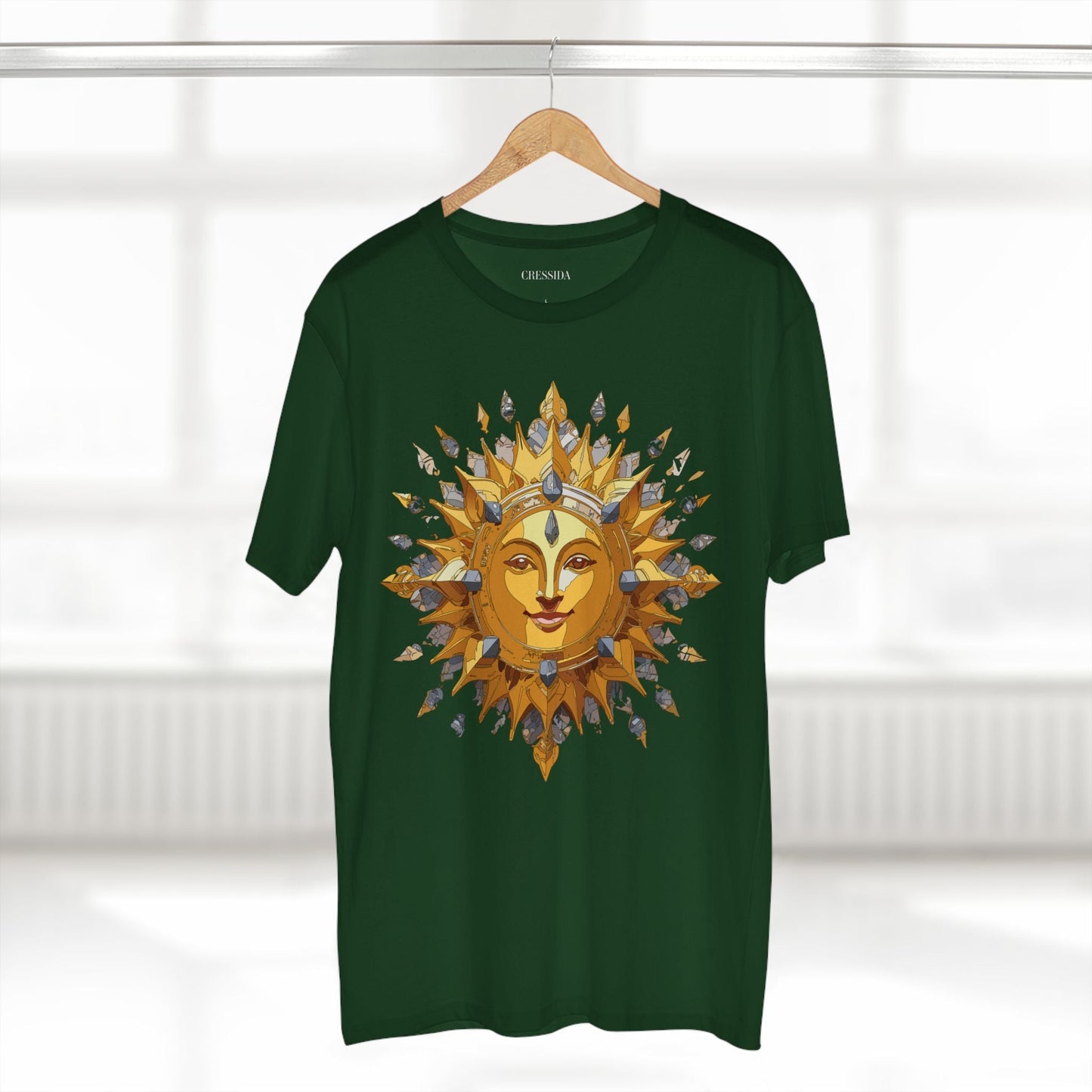 Gold Sun Graphic Unisex 100 Cotton T-Shirt with Golden Art Design 11