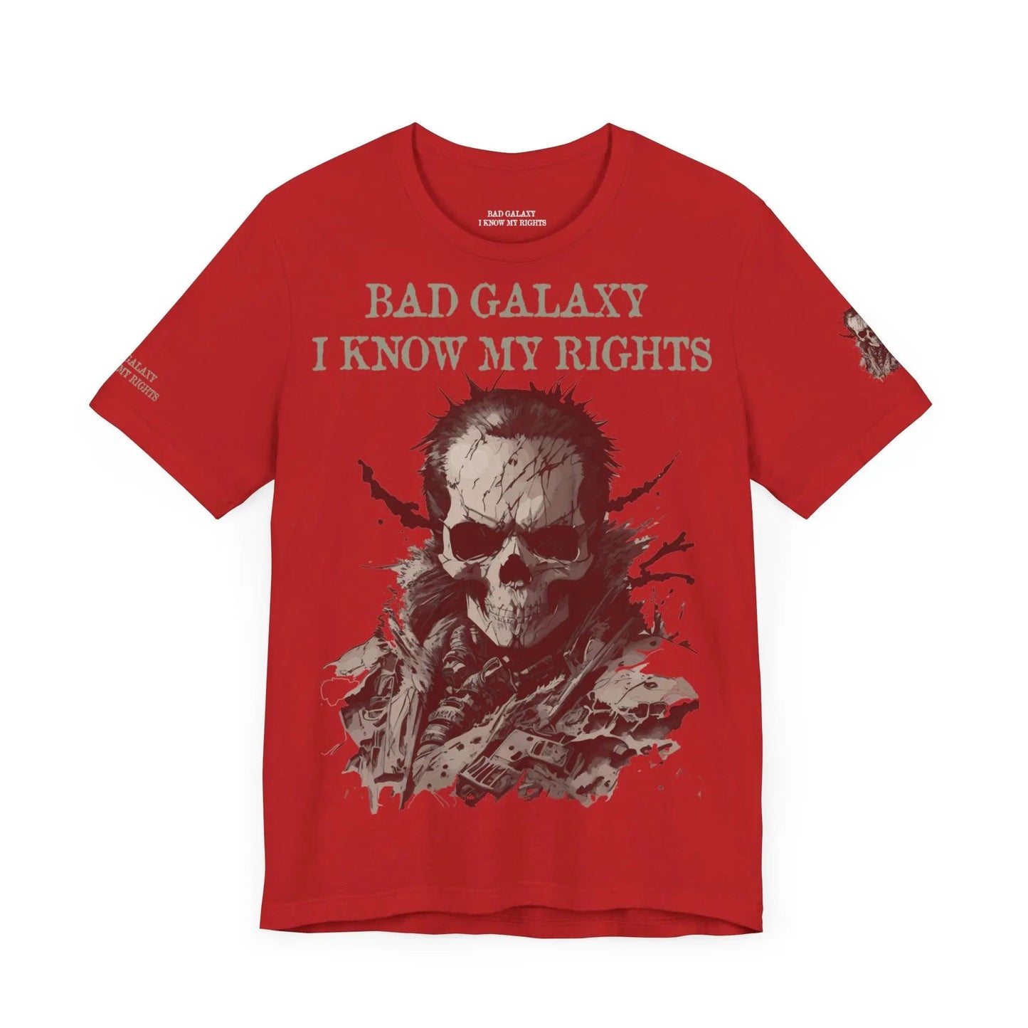 Bad Galaxy Skull T Shirt Made In USA 100 Percent Cotton Eco Friendly Inks Durable Stitching