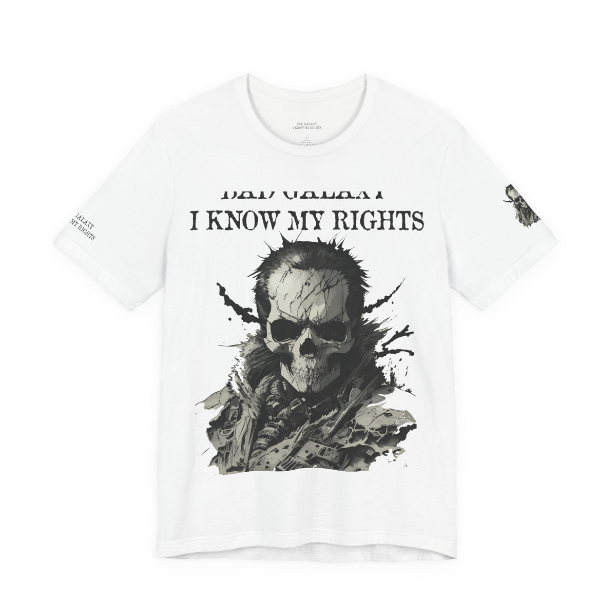 Skull Rock Graphic Unisex Cotton Bella+Canvas Tee with Art Design b48