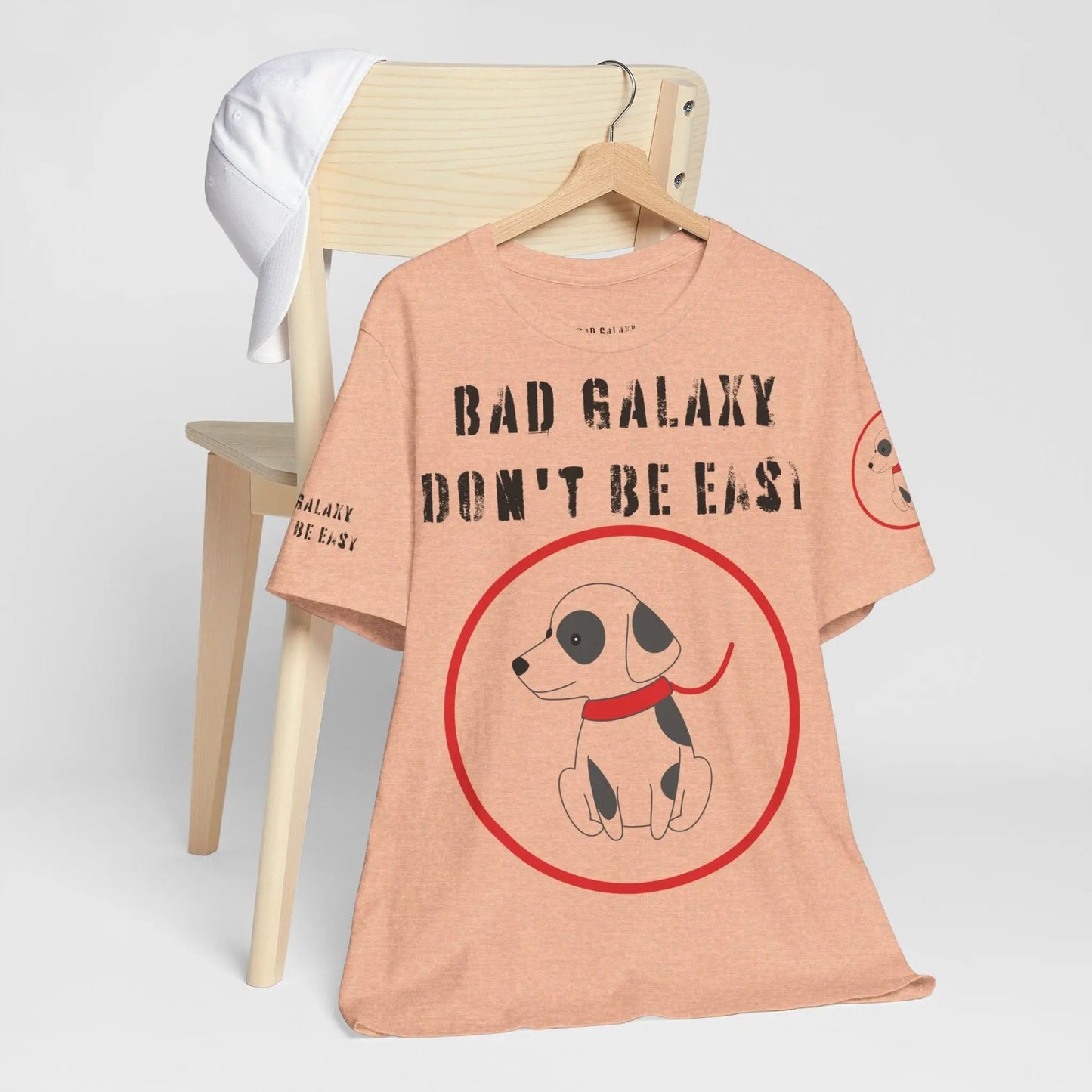 Funny Dog Tee Shirt From Bad Galaxy Cotton Graphic Tee Made In USA Eco Friendly Ink