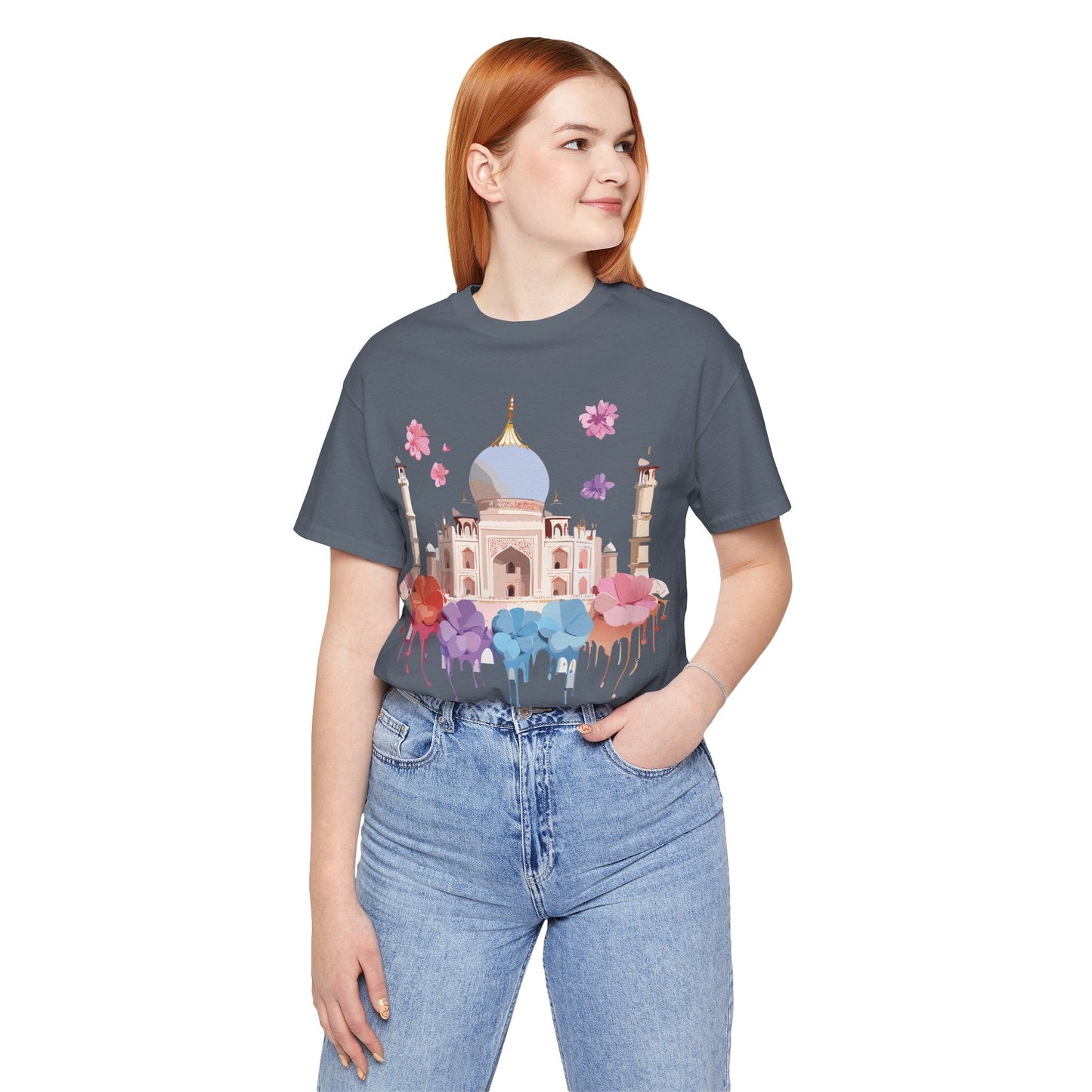 Taj Mahal Tourist Shirt Graphic Tee Unisex Vintage Inspired Adelpha Art Design Edition