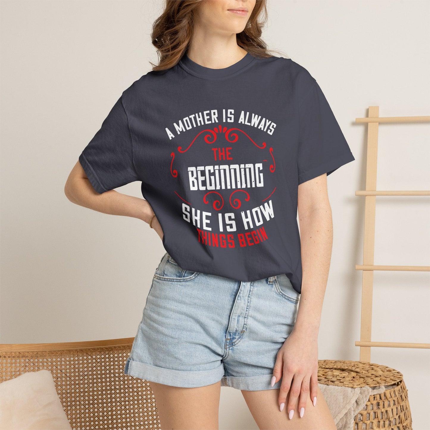 Mom T-shirt Mother Day Mama Tee Unisex Comfort Colors Garment-Dyed Cotton h53