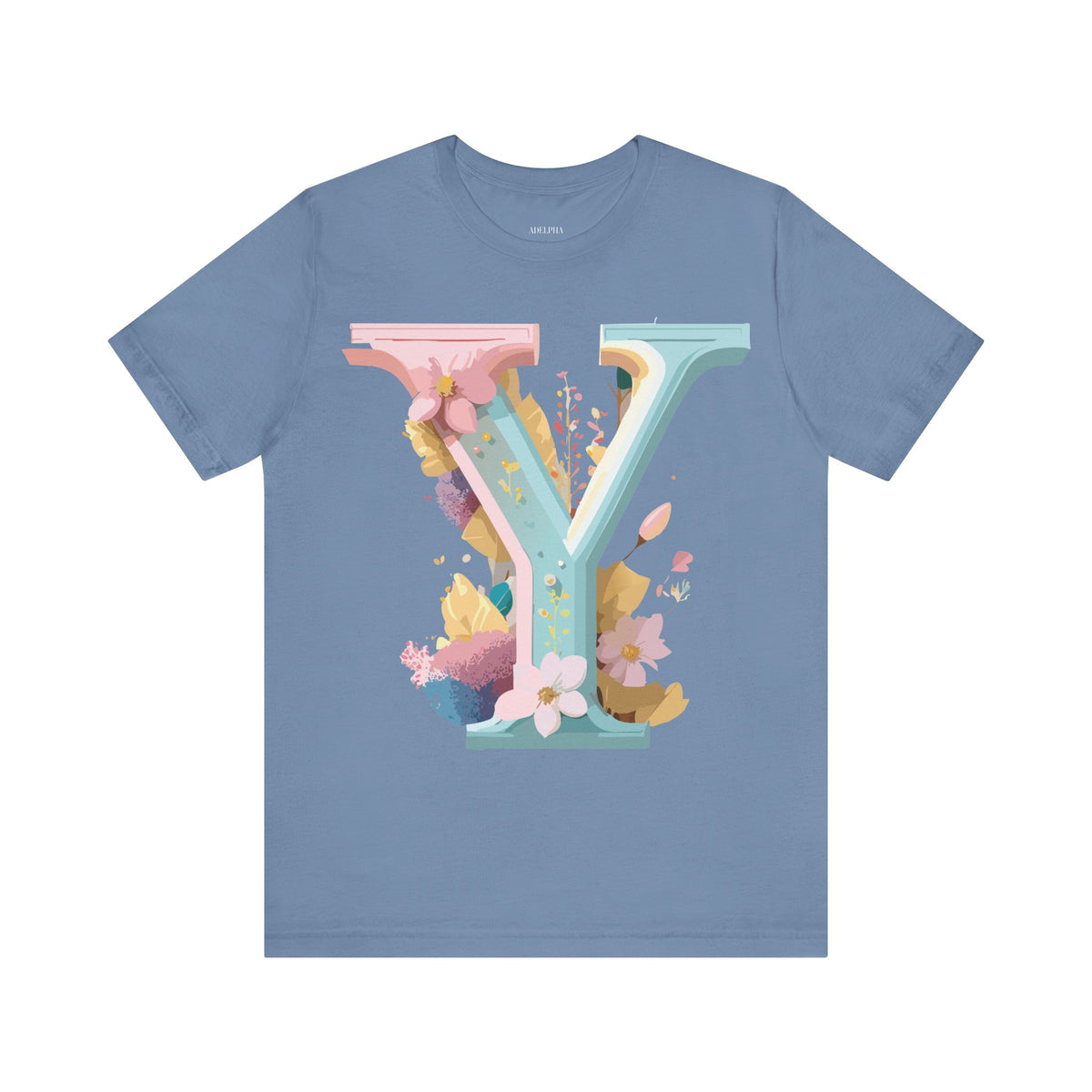 Letter Y Graphic Unisex Cotton Bella+Canvas Tee with Art Letter Design