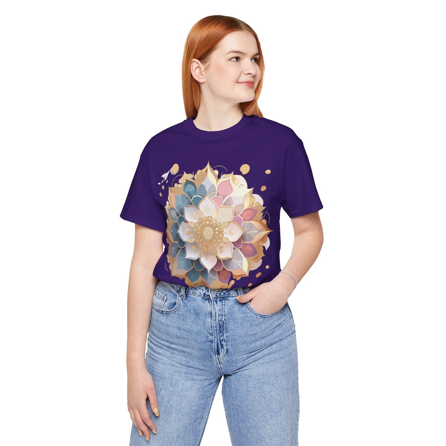 Mandala Graphic Tee Unisex Jersey Short Sleeve From Adelpha Vintage Inspired Artwork