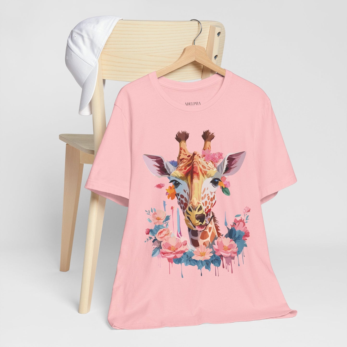 Giraffe Graphic Unisex 100 Cotton Vintage Animal Art T-Shirt 2