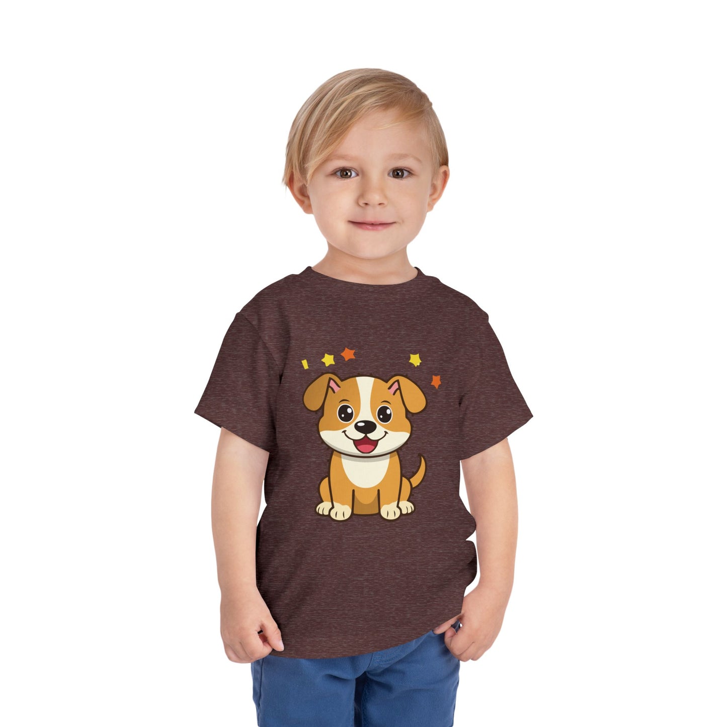 Bonita camiseta de manga corta para niños pequeños con diseño de cachorro: regalo adorable para amantes de las mascotas (2 a 5 años)