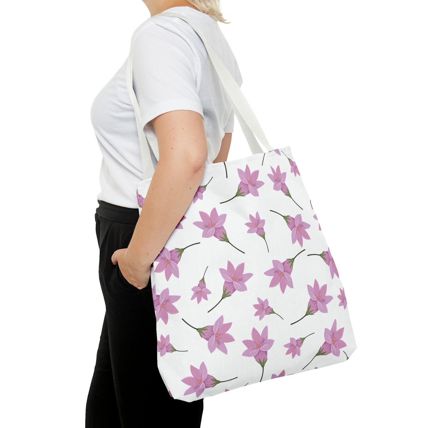 Canvas Bag with Floral Prints