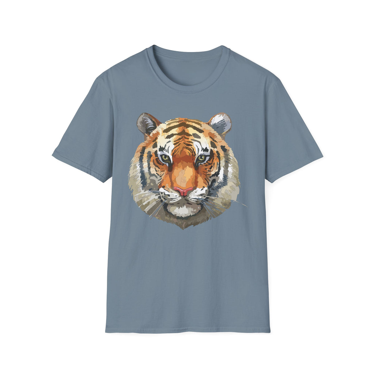 Watercolor Tiger Face T-Shirt | Wildlife Illustration, Animal Print