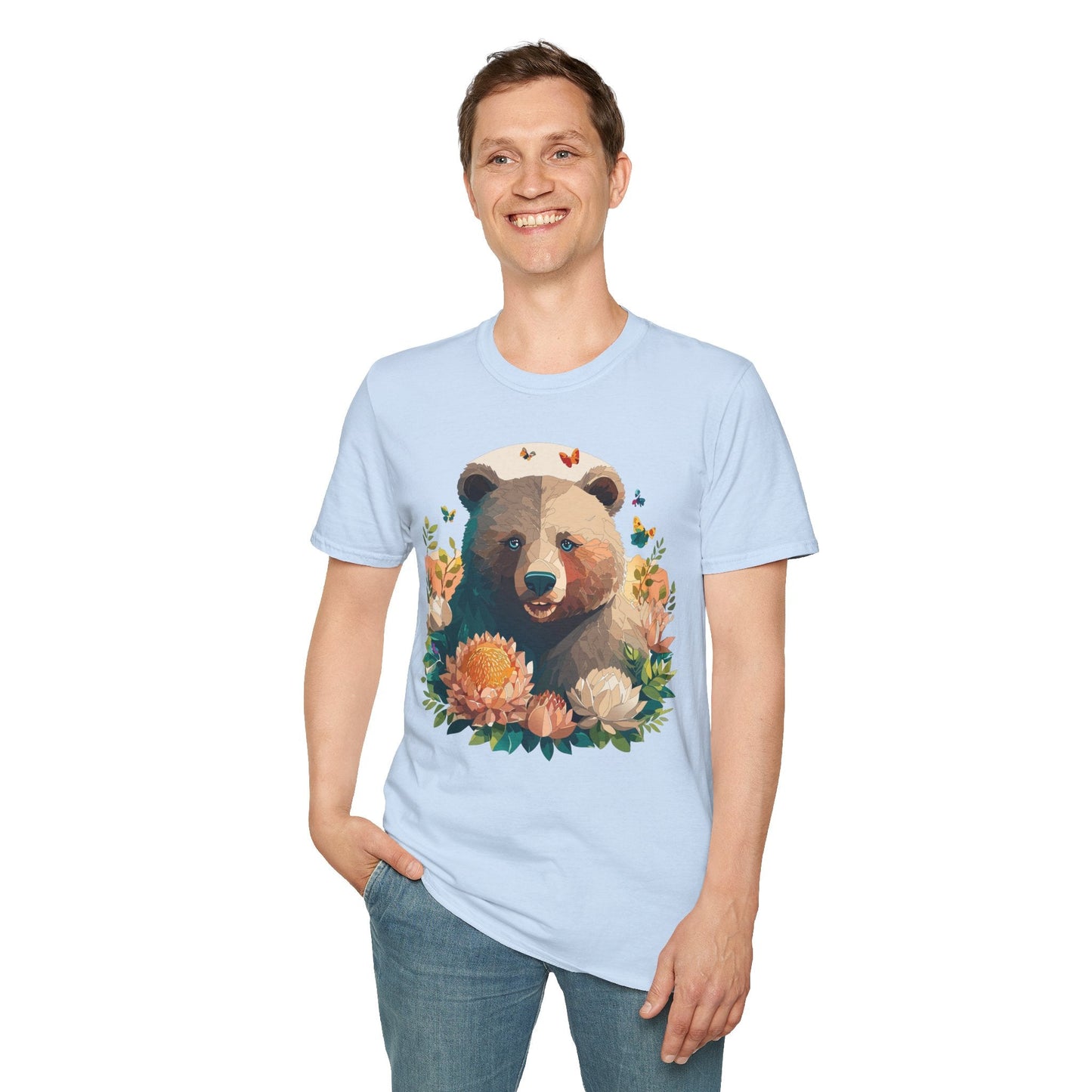 Bear T Shirt Unisex Teddy Bear Shirt Softstyle 100 Percent Ring Spun Cotton Tee Essentials