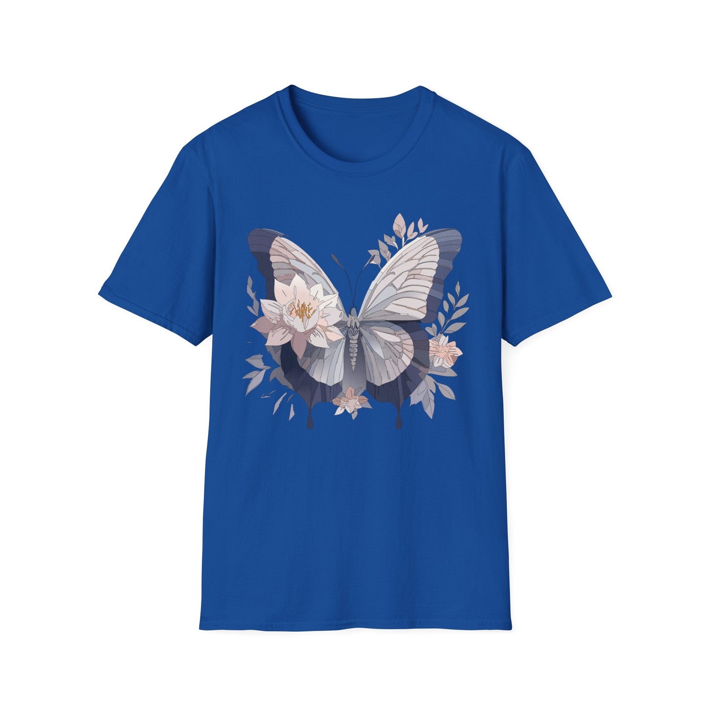 Butterfly T Shirt Unisex Monarch Print Softstyle Cotton Tee for Everyday Comfort