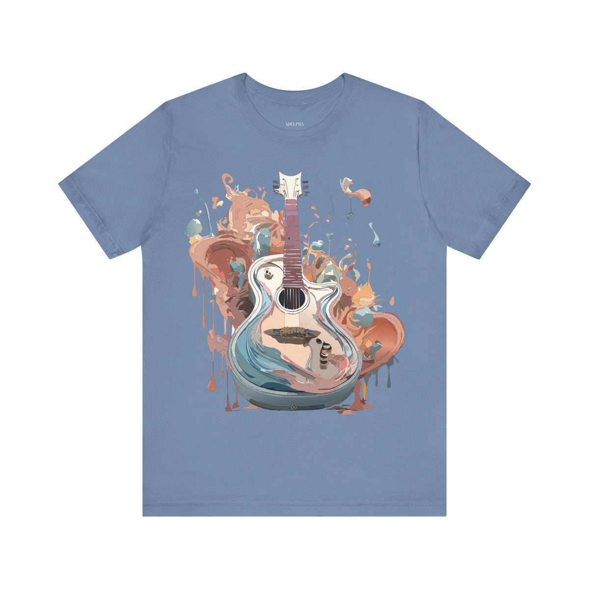 Music Graphic Unisex Cotton Bella+Canvas Tee with Art Design m130