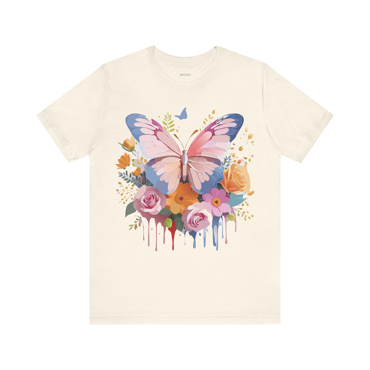 Butterfly Graphic Unisex Cotton Bella+Canvas Tee with Art Design n27