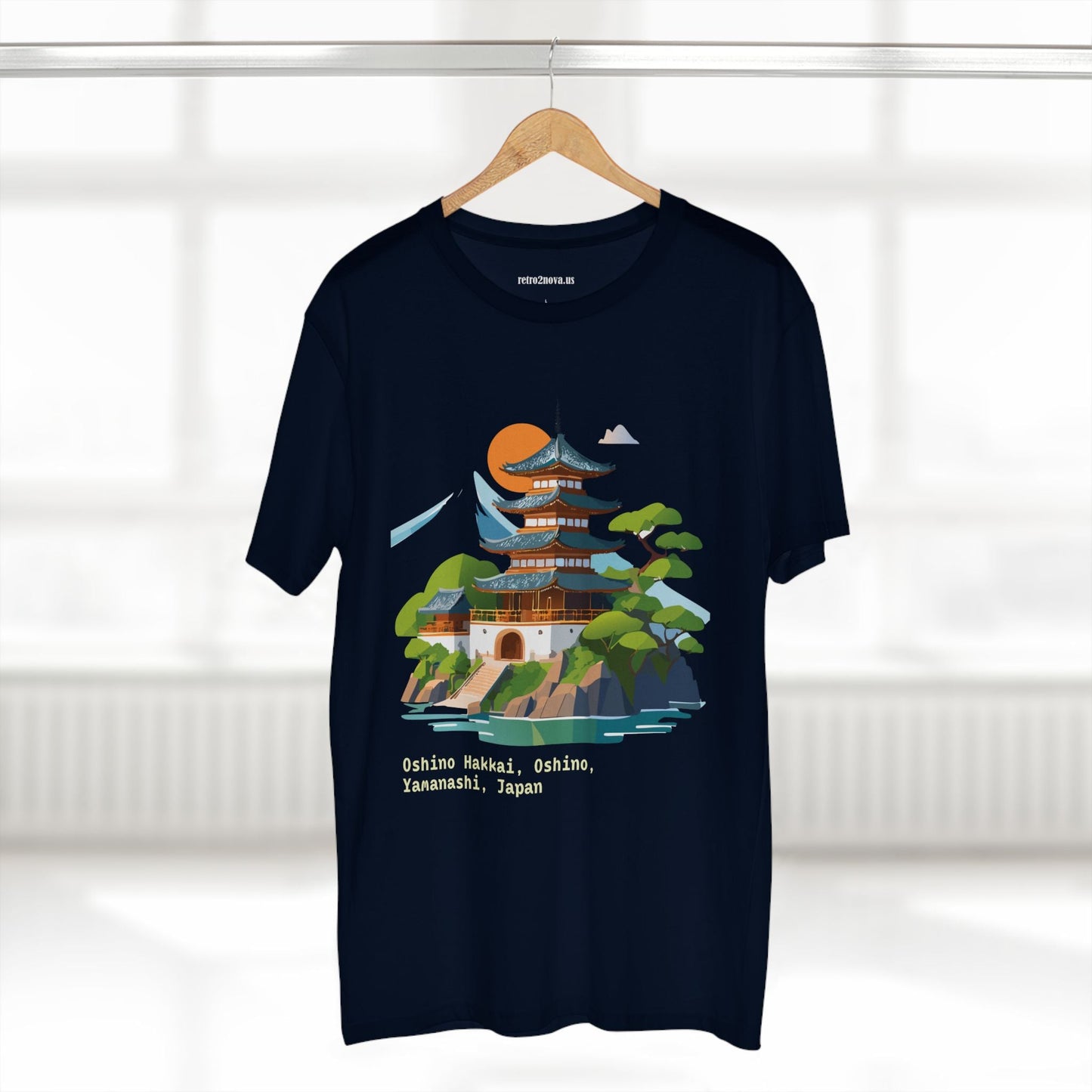 Japan Travel Shirt Unisex Cotton Tee With Original Art Design From Retro2Nova Collection
