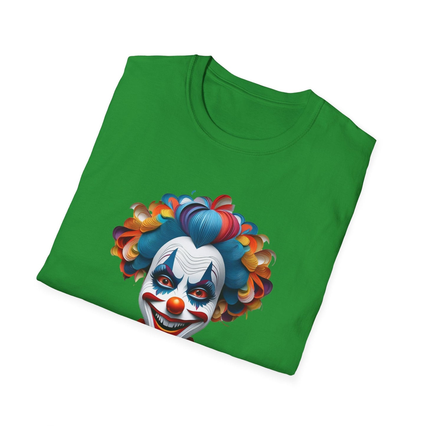 Clown Shirt Unisex T Shirt Short Sleeve Funny Man Circus Tee Gildan Softstyle 64000