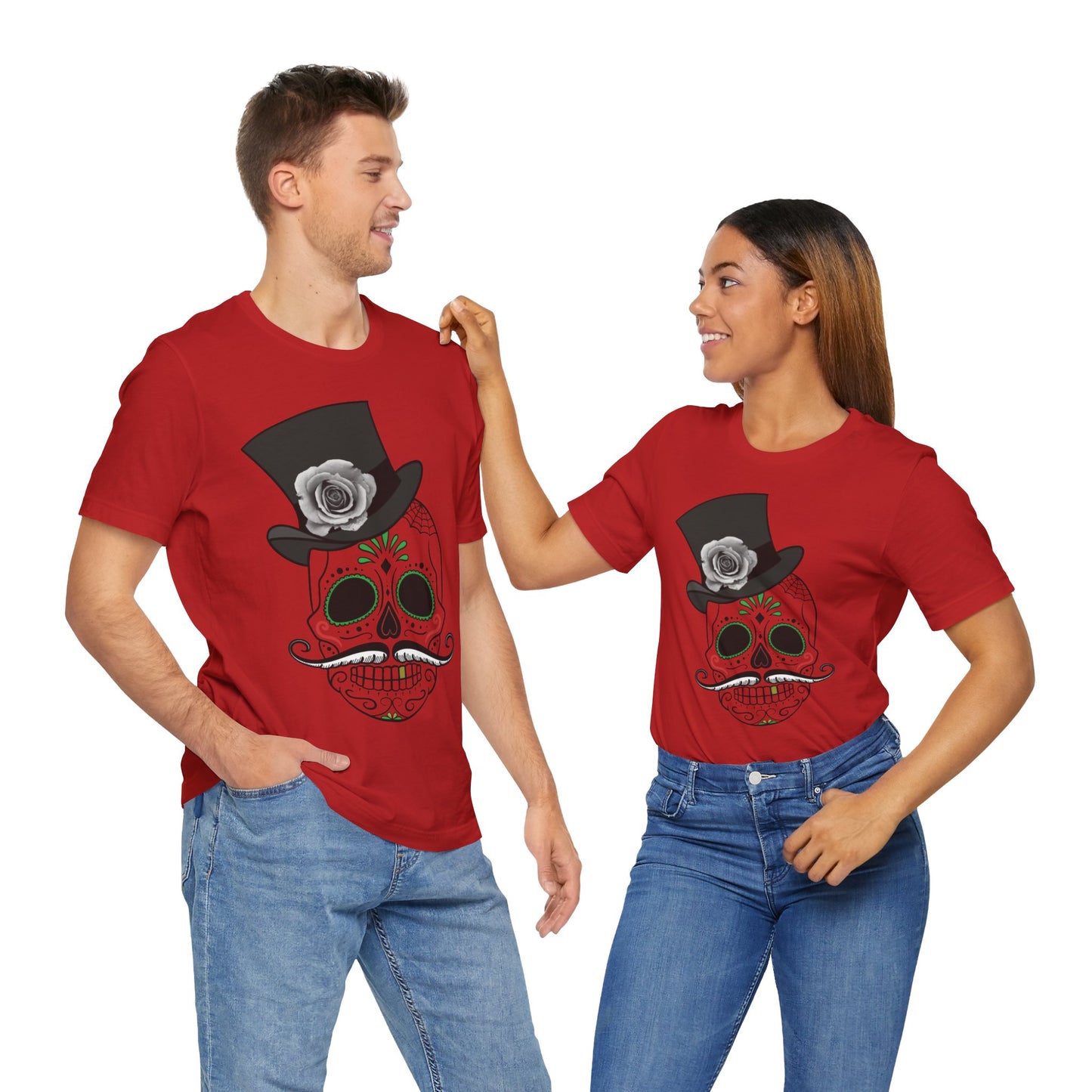 Unisex Cotton Tee Shirt with Skull