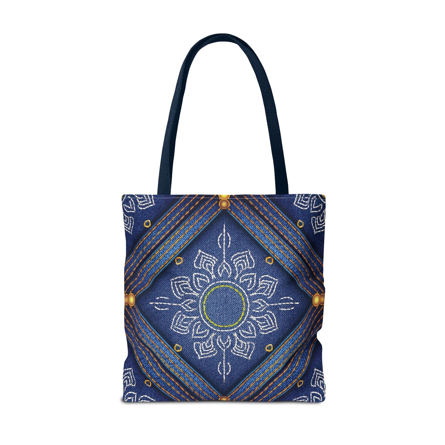 Diwali Graphic Denim Fabric Imitation Print Unisex Canvas Bag Poly Spun 3 Sizes Tote Bag 205-6