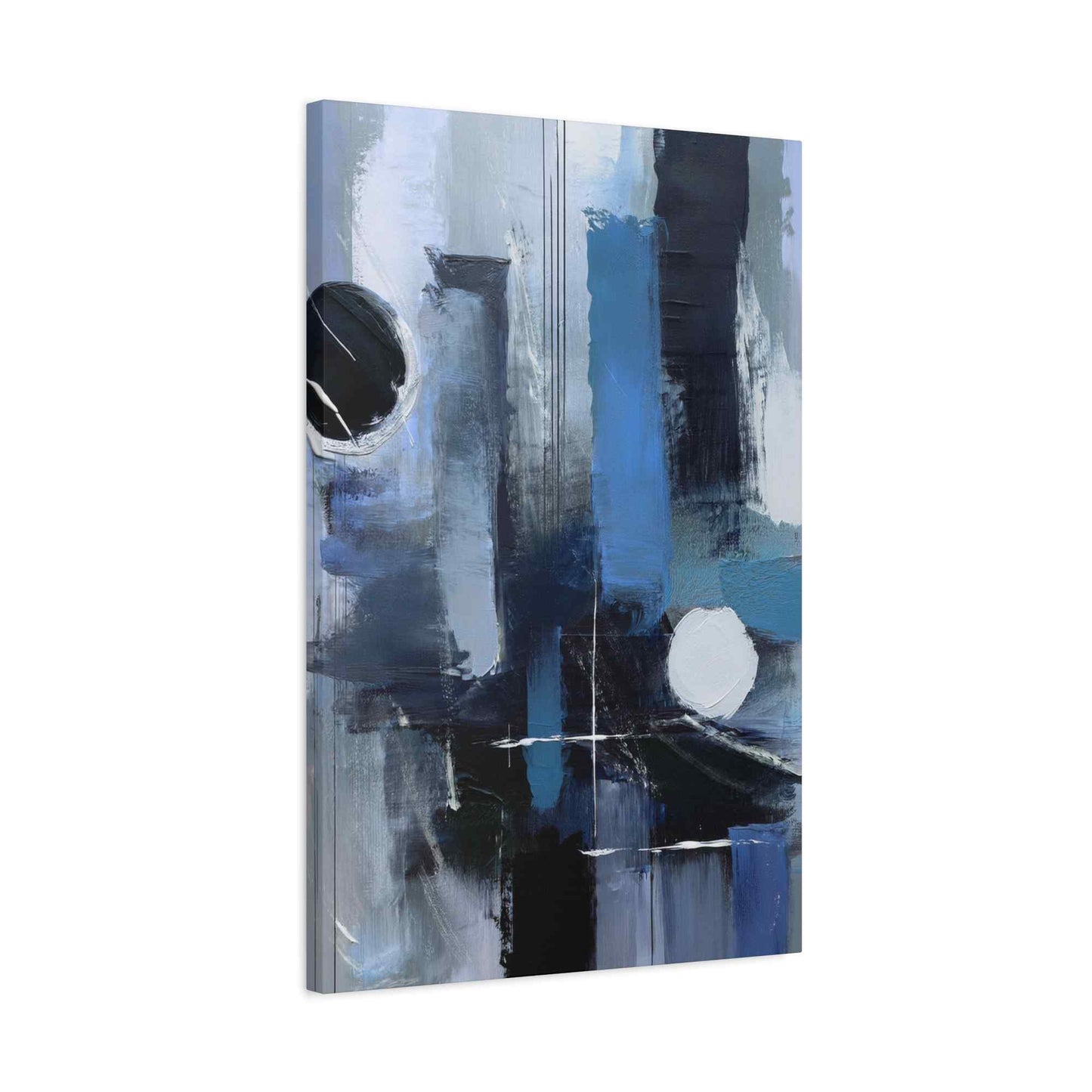 Blue Abstract Painting Print Canvas 20x24,20x30,24x30, 24x32,24x36,30x40, 32x48,36x48,40x60 Pine-Wood Inner Frame ABS-25