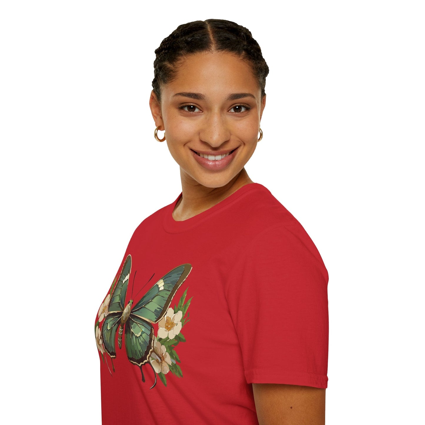Butterfly Shirt Monarch Style Unisex T Shirt Gildan Softstyle 64000 100 Percent Ring Spun Cotton