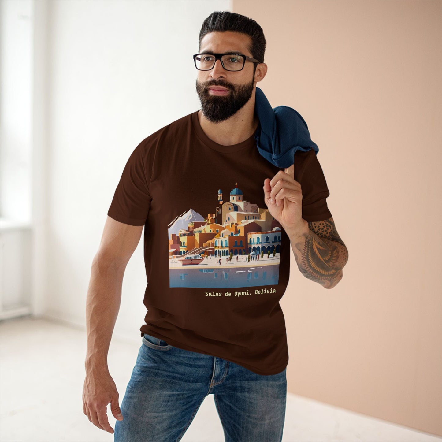 Bolivia Travel Shirt Unisex Premium Cotton Art Tee TT17 Retro2Nova Original Art Design Collection