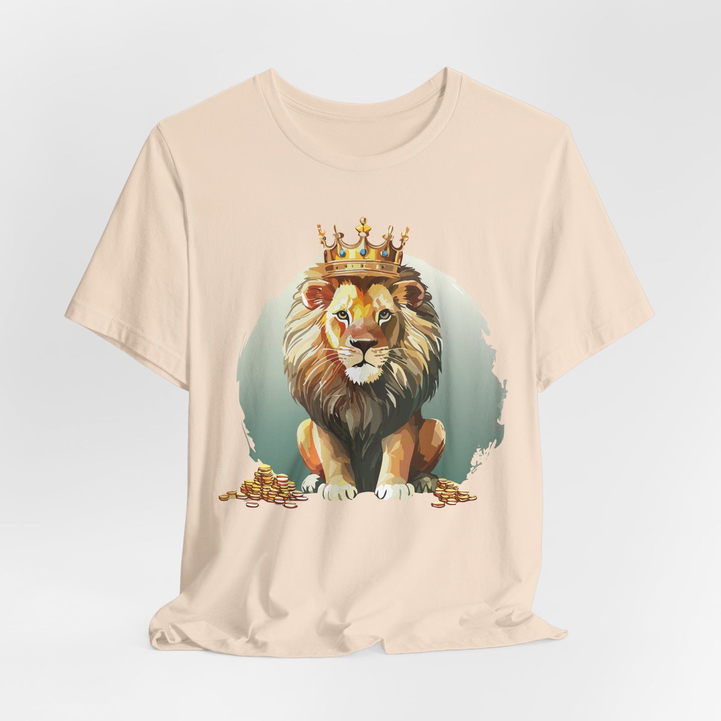 Regal Lion Short Sleeve Tee, Animal Shirt, Lion Tee, Unisex Top, Birthday Gift, Shirt with Animal design