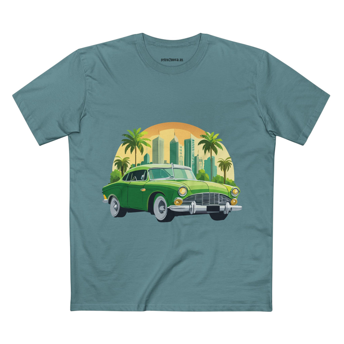 Retro Car Vintage Graphic Tee Staple Unisex 100 Cotton Tee Shirt - RC-7