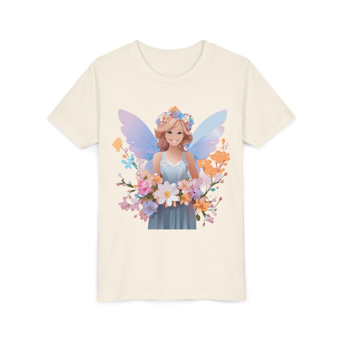 Enchanting Fairy Floral Youth Short Sleeve Tee - Perfect for Spring Celebrations (9-14)