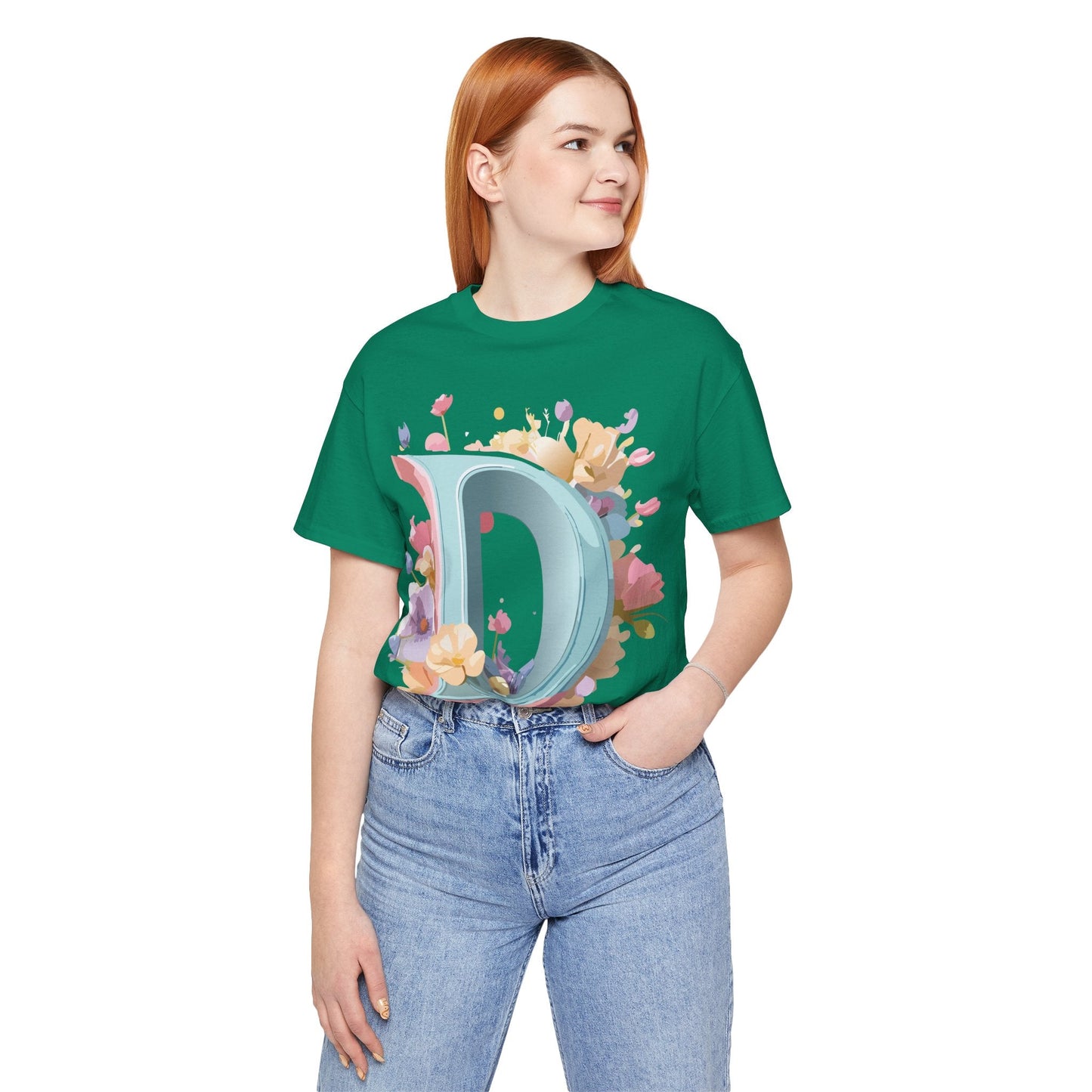 Letter D Graphic Tee Unisex Jersey Short Sleeve By Adelpha Vintage Inspired Artwork