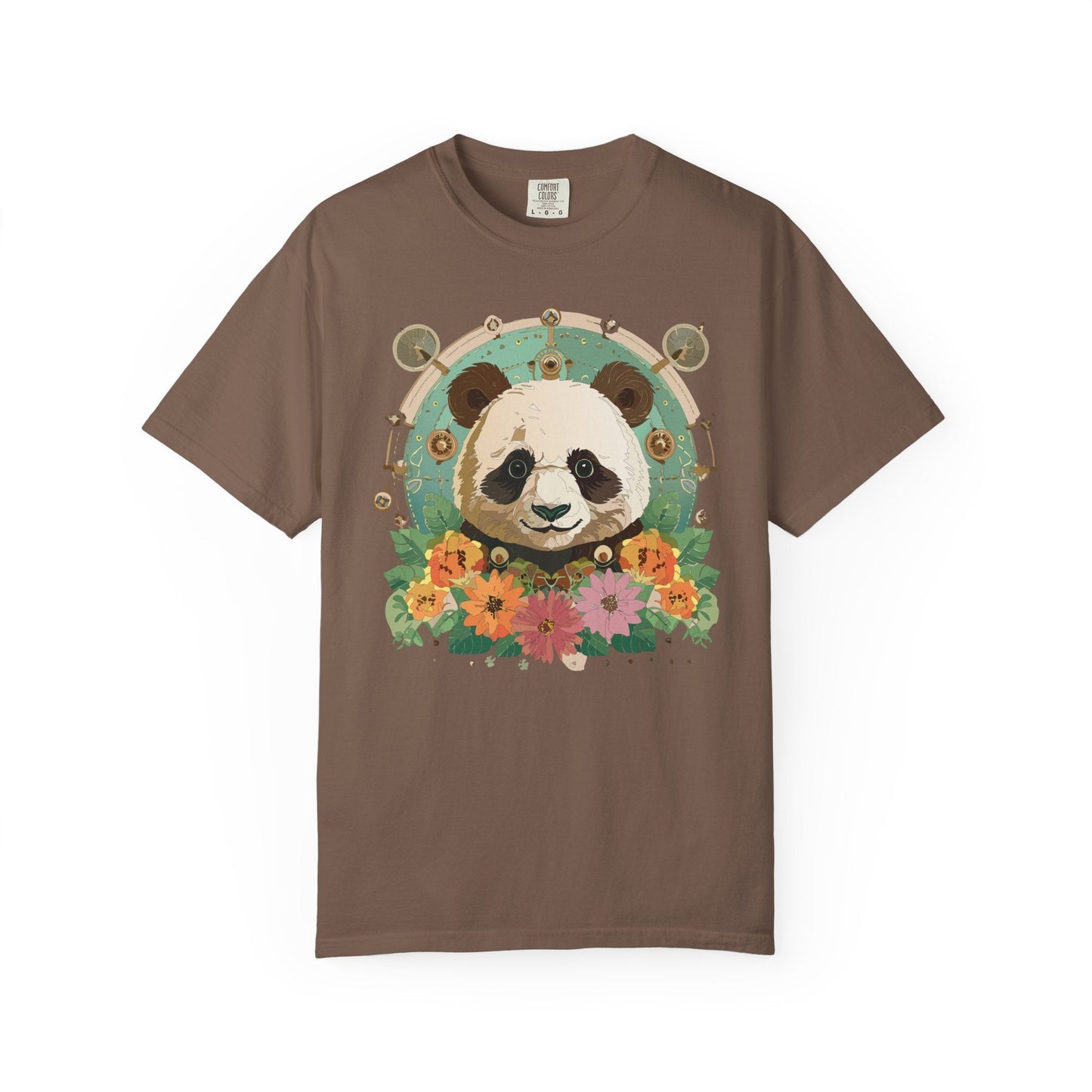 Panda Portrait Graphic T-Shirt Unisex Cotton Floral Animal Art Tee p3