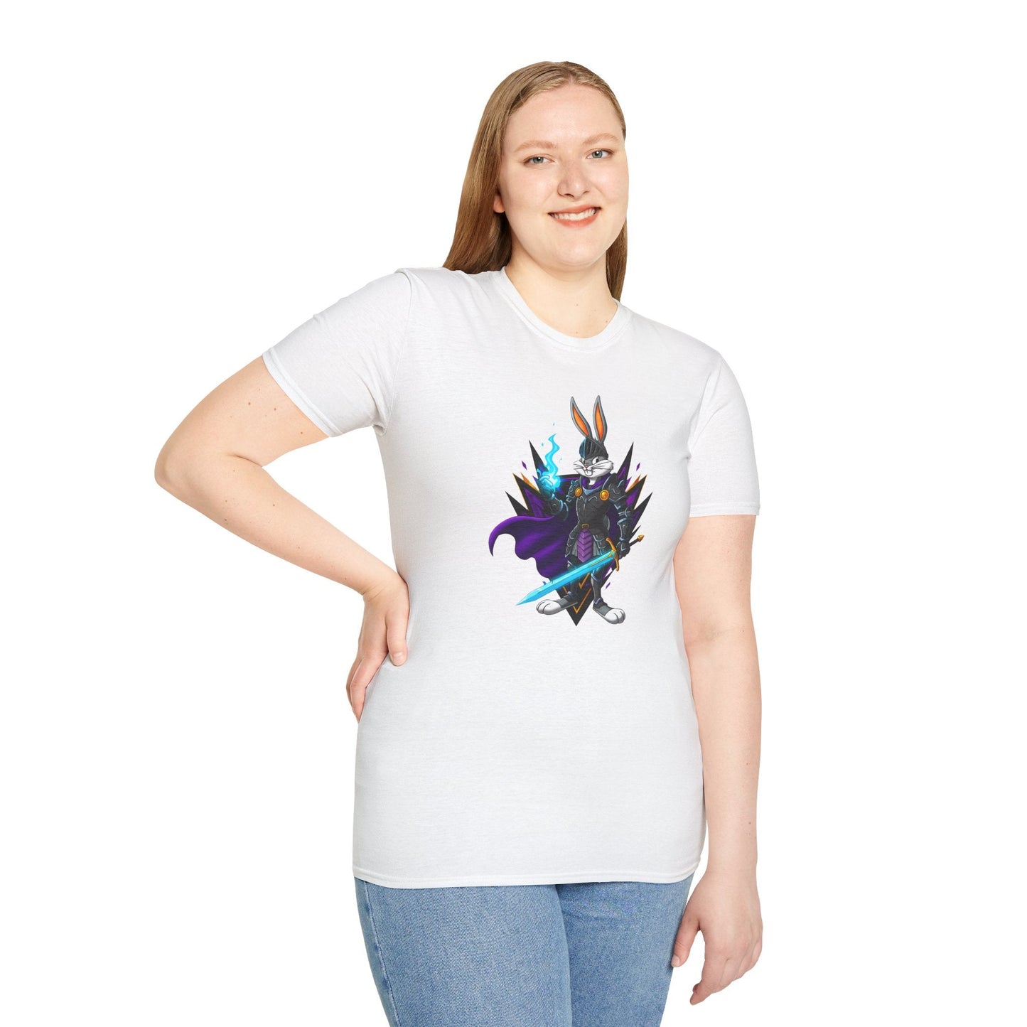 Bugs Bunny Shirt Unisex Gildan Softstyle Tee 100 Percent Cotton Cartoon Graphic Design