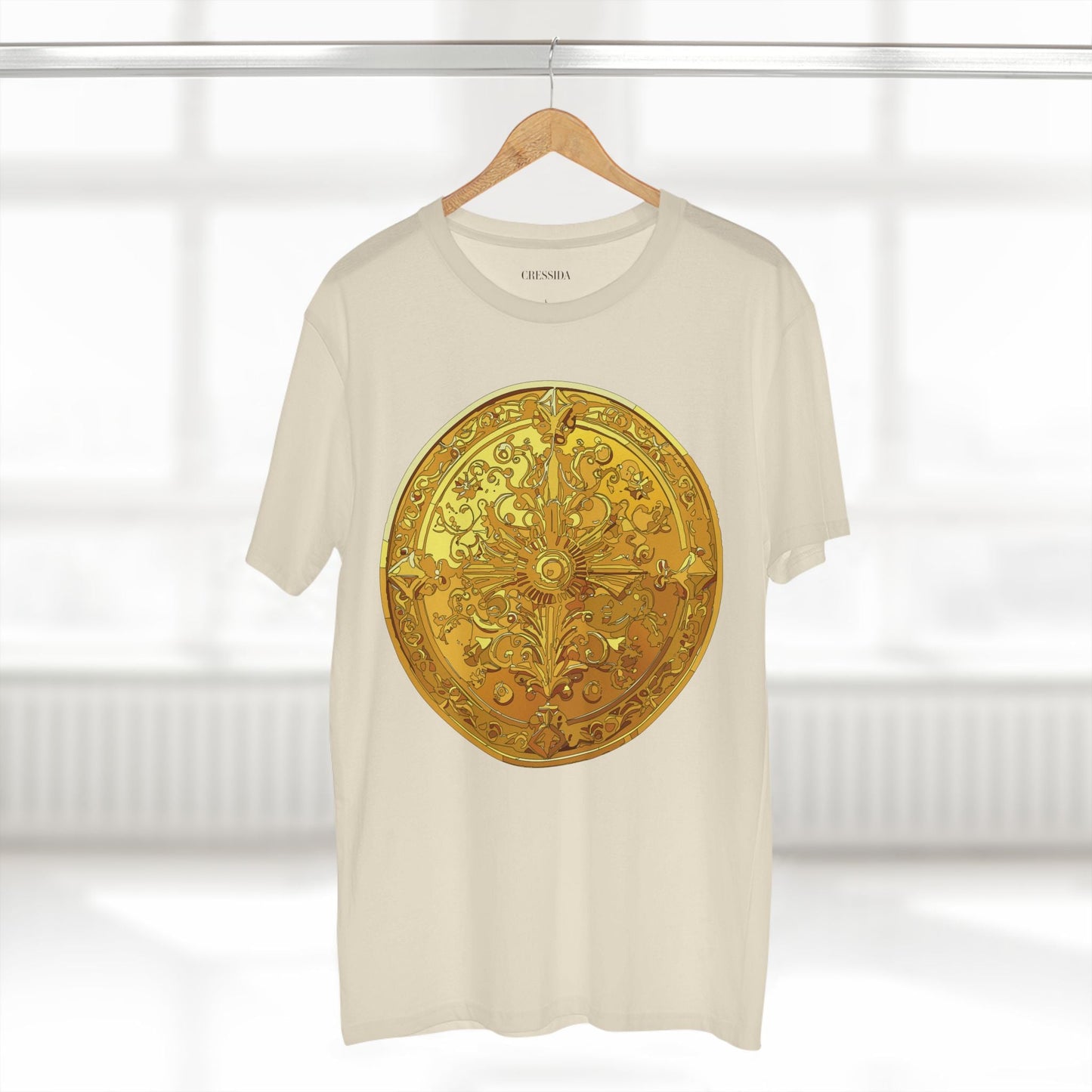 Antique Gold Coin Graphic Design T-Shirt Unisex 100 Cotton With Golden Print Artwork Tee 24
