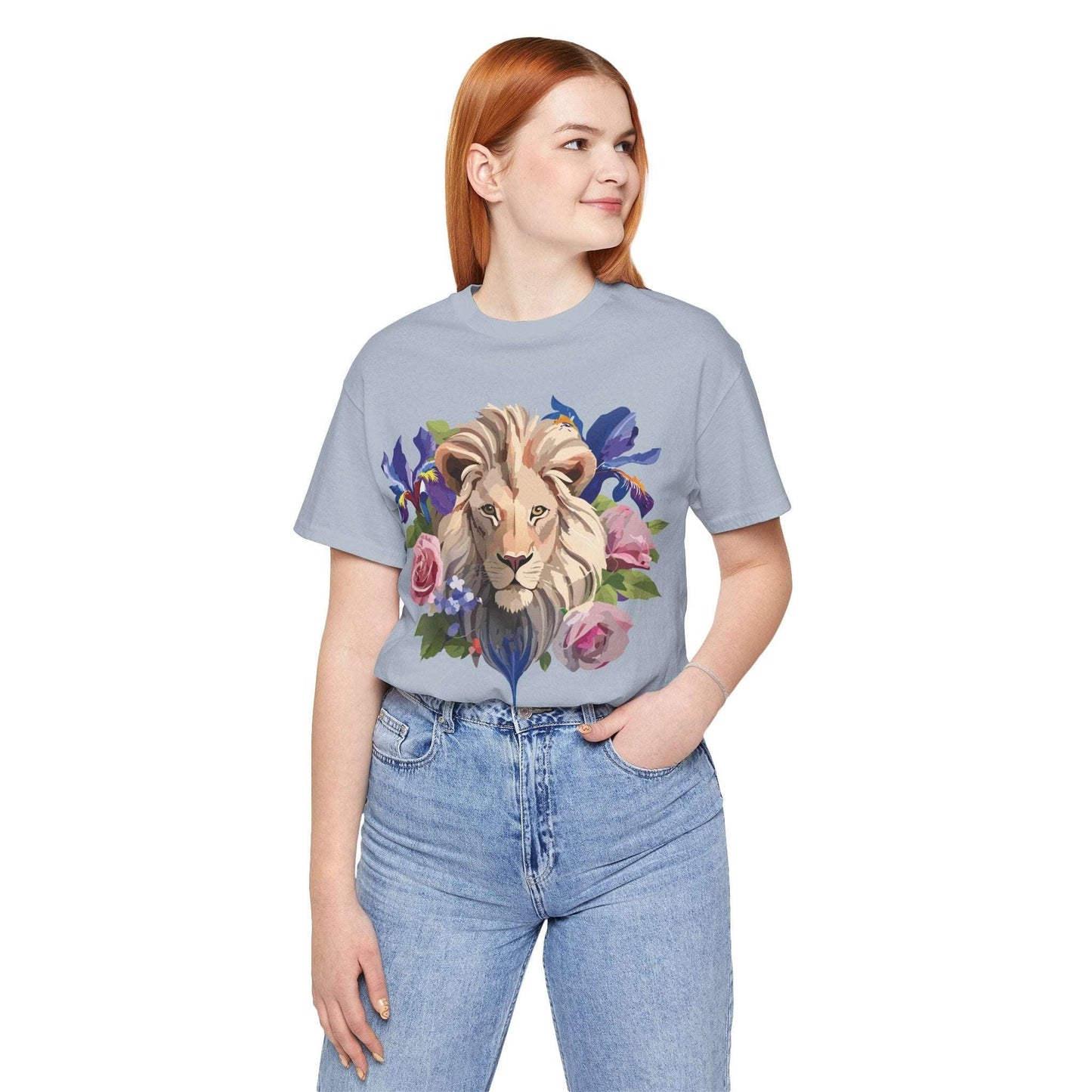 Adelpha Lion Graphic T Shirt Unisex Short Sleeve Art Design Tee Vintage Inspired