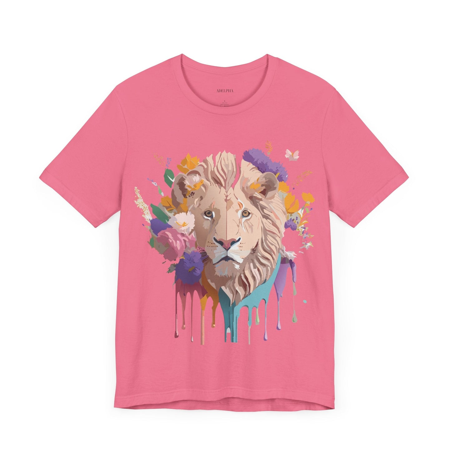 Lion Shirt Graphic Tee Unisex Short Sleeve Vintage Inspired Artwork Adelpha Premium Quality