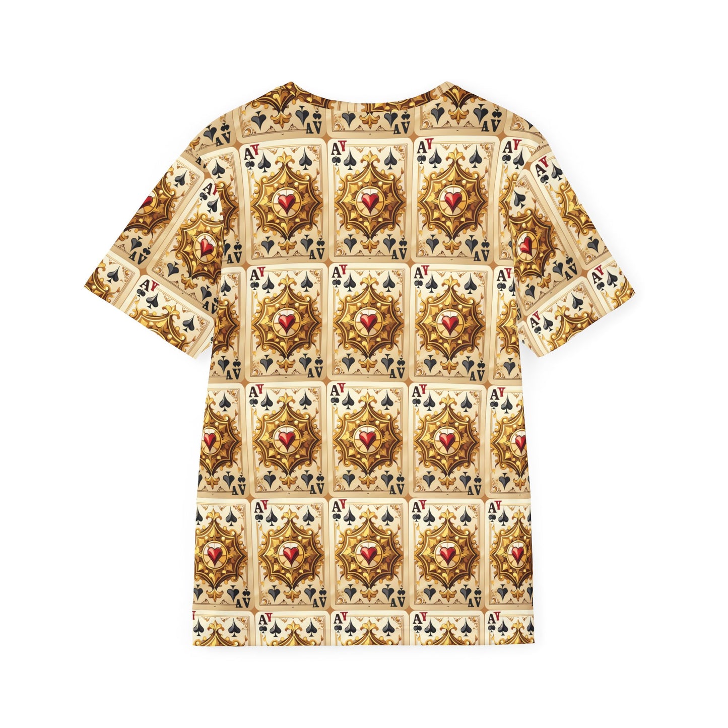 Ace Spades Graphic T-Shirt, Art Design Poly Shirt, All Over Print Graphic Tee, Playing Cards T-Shirt, Playing Cards Tees