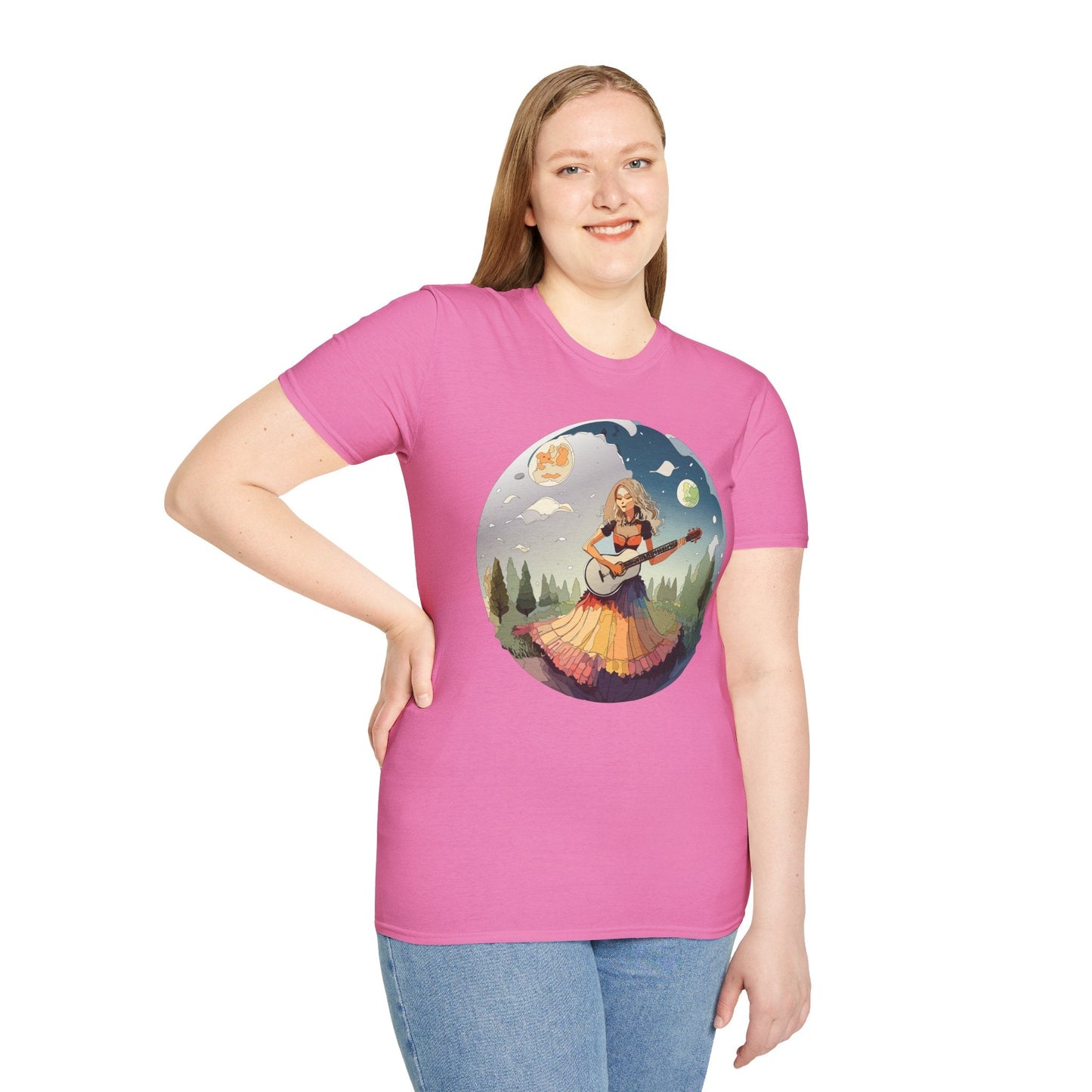 Womens Graphic T Shirts Art Design Tee Softstyle 64000 Ring Spun Cotton Comfort Everyday