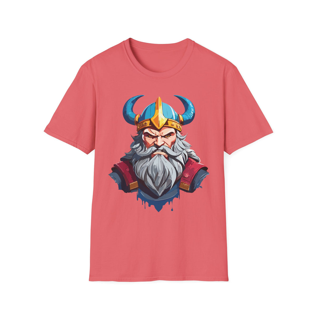 Viking Warrior Helmet T-Shirt | Norse God Illustration