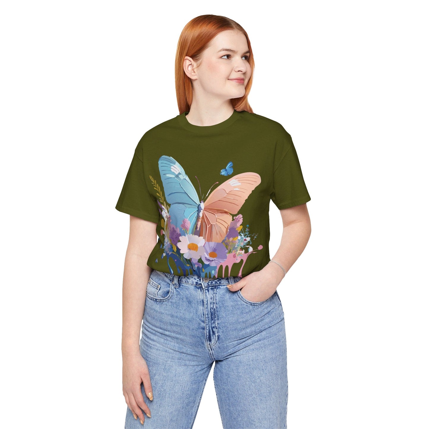 Butterfly Graphic Tee Adelpha Unisex Short Sleeve Art Design