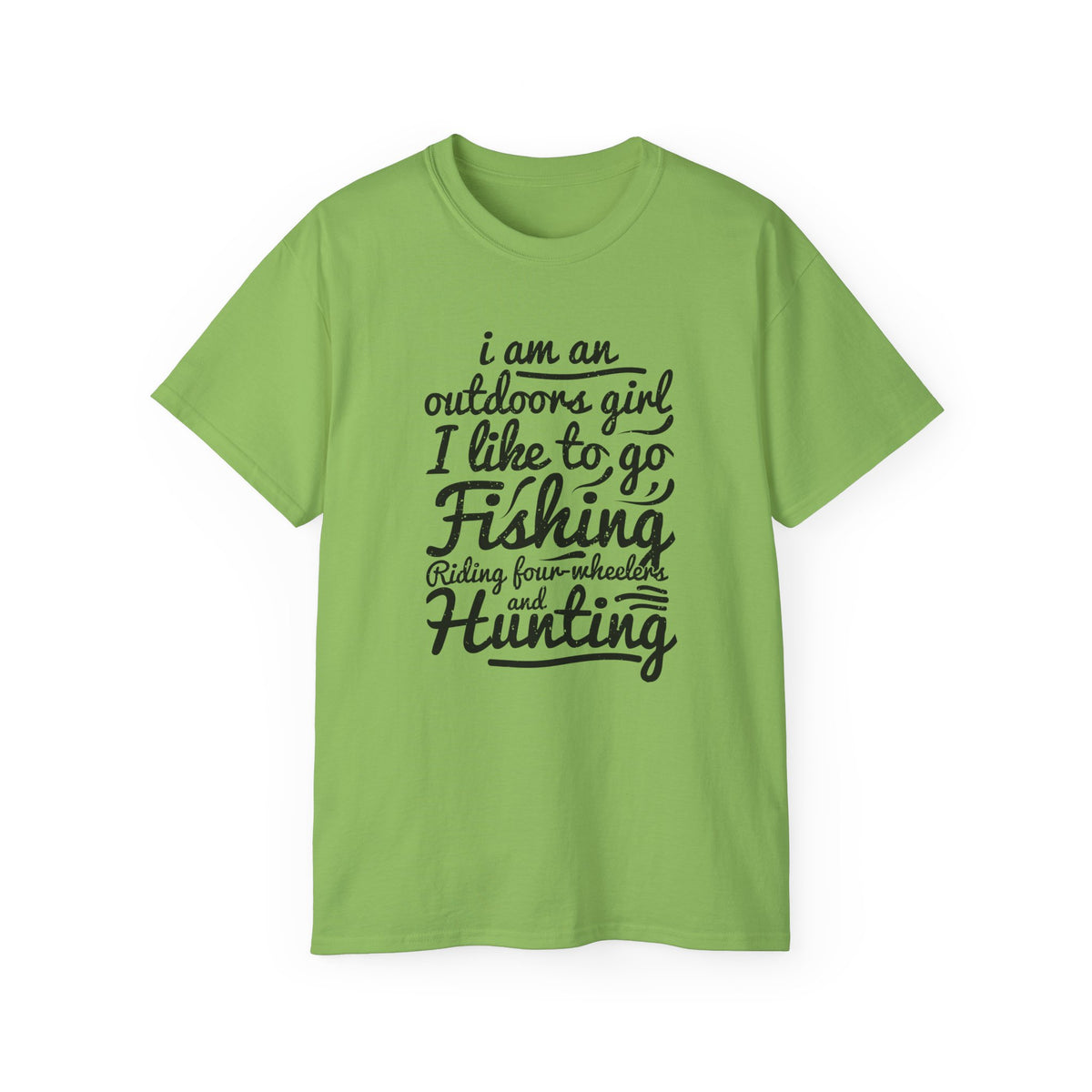 Outdoors Girl I Like To Go Fishing Hunting T-Shirt | Women's Fishing Shirt
