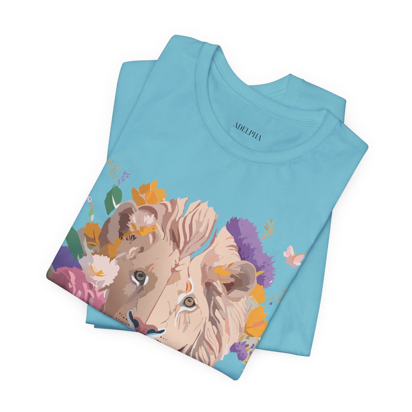 Lion Shirt Graphic Tee Unisex Short Sleeve Vintage Inspired Artwork Adelpha Premium Quality