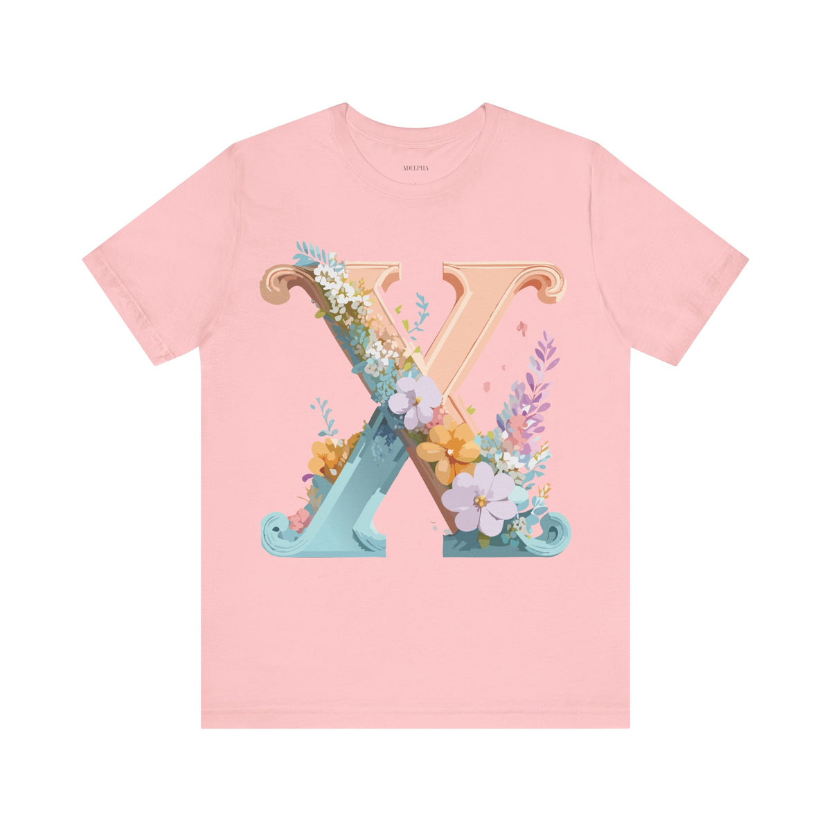 Letter X Graphic Unisex Cotton Bella+Canvas Tee with Art Letter Design