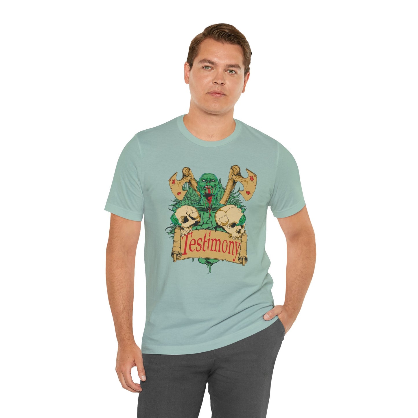 Cthulhu Skull Axes Testimony Tee Lovecraft Horror Mythos Shirt Art-42