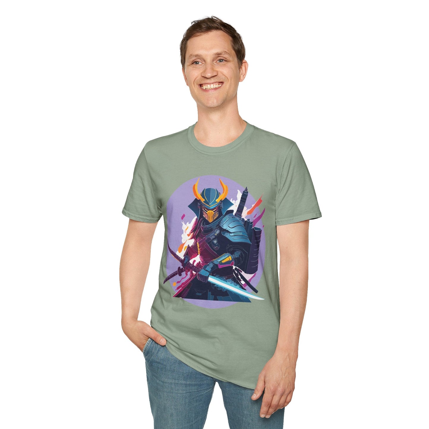 Samurai Shirt Unisex Softstyle Tee 100 Percent Ring Spun Cotton Comfortable Everyday Wear